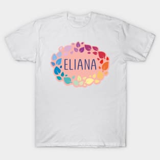 Eliana name with colorful leaves T-Shirt